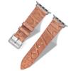 Handcrafted Alligator Leather Watch Straps  Unique Grain, Genuine Leather Bands for Apple Watch Series 1-9 & SE  Premium Accessories for 38-49mm Models (Creamy Orange Blush, Apple Watch 38mm) view 2
