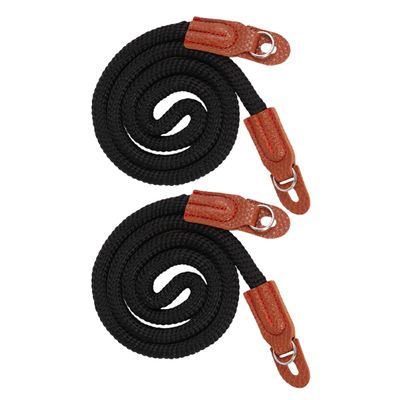 BELLIFFY 2pcs Cotton Camera Neck Shoulder Strap for Travel Durable and Comfortable Micro Single Dslr Belt for Outdoor Sports and Travel Use Black