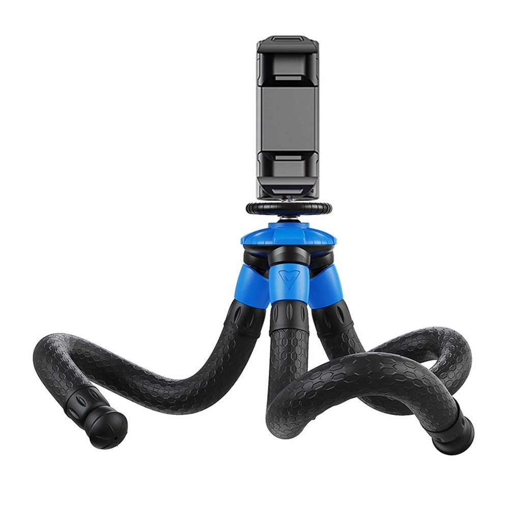Cell Phone Camera Tripod, Mini Flexible Octopus Tripod with Smartphone Clamp, Detachable Tripod Stand for Video Recording, Vlogging and Travel Photography