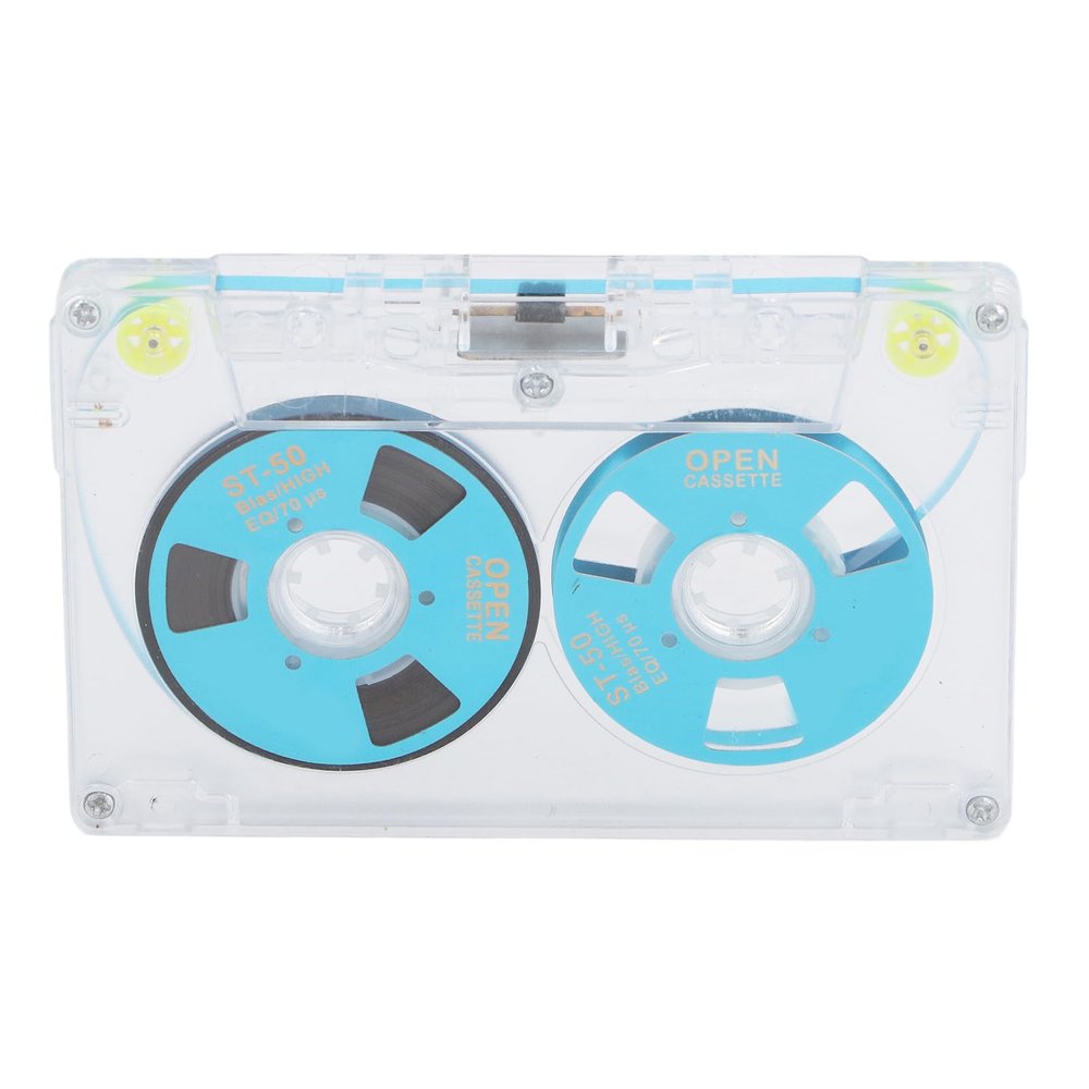 CCYLEZ Blank Audio Tapes, Compact 46 Minutes Recording Solid Construction Cassette Tape Low Noise Recordable Tapes for Music Recording (Blue)