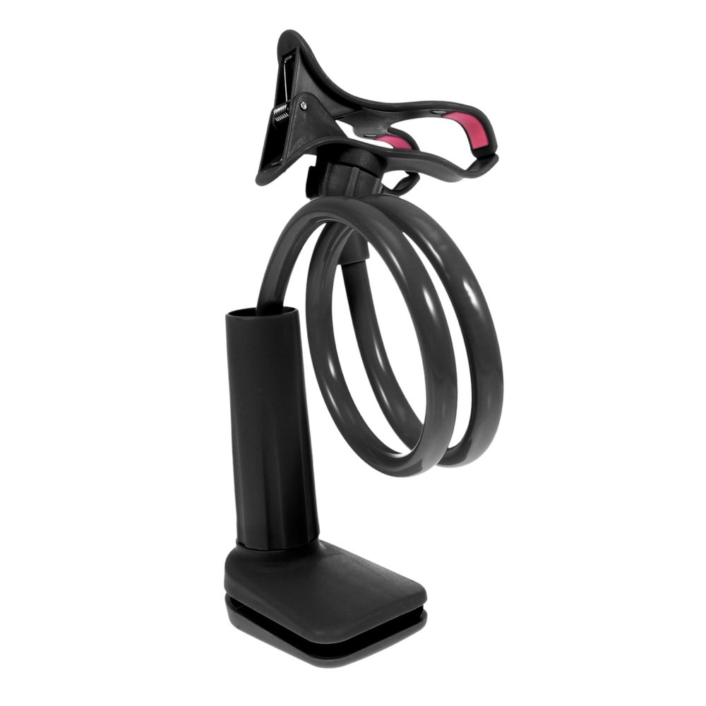 AUTSUPPL 1pc Double Clip Mobile Phone Stand Durable Holder for Tablets and Smartphones Rotatable Stable Desktop Rack for Use