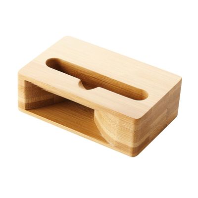 LIFKICH Ergonomic Wooden Mobile Stand Desktop Phone Holder Speaker Sound Amplifier Bamboo Bracket Home Office Accessory Retro Style