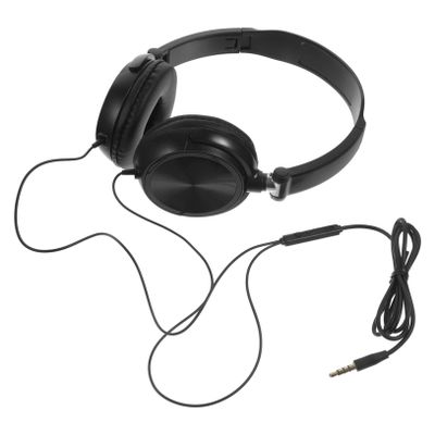 OSOLADY Lightweight Foldable Headphones with Microphone and Volume Control for Pc Smartphones and Tablets Over Ear Bass Headsets for Sound and Comfort Black