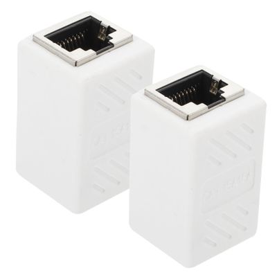 PHENOFICE 2pcs Ethernet Coupler Female to Female Connector for Network Cables Easy Installation Data Transfer for Home Office Use