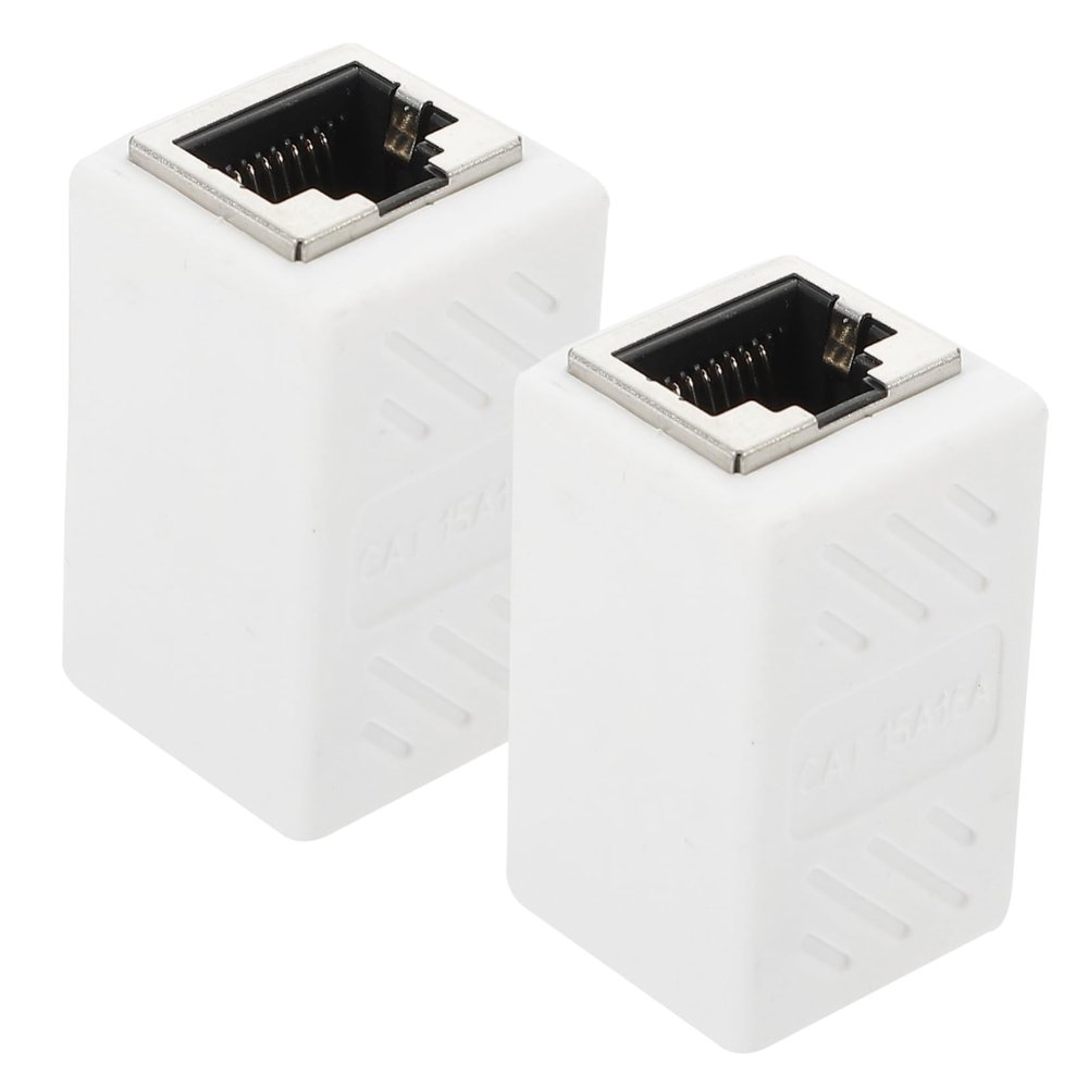 PHENOFICE 2pcs Ethernet Coupler Female to Female Connector for Network Cables Easy Installation Data Transfer for Home Office Use