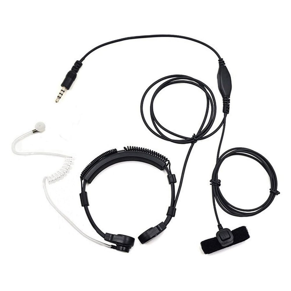 LIFKICH Throat Vibration Microphone Headset with Noise Cancellation Air Duct Design for Mobile Computer Use -Radiation Earphone for