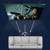 XOBRJQZ Manual Pull Down Projector Screen, Home Theater Projection Screen 16:9 4K Ultra HD 3D, Wrinkle-Free Design, Lightweight Portable Projection Screen for Indoor Outdoor(60 inch) view 4