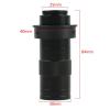 Microscope Kit 10-130X Adjustable Zoom C Mount Lens for Industry Video Microscope Camera 215~300MM Work Distance Microscope Lens Adapters(40mm Ring) view 2