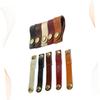 CIYODO 10pcs Leather Data Cable Organizer Cord Cable Organizer Clips for Earphone Winder Cord Tape view 3