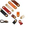 CIYODO 10pcs Leather Data Cable Organizer Cord Cable Organizer Clips for Earphone Winder Cord Tape view 4
