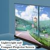 60" Pull Up Floor Projector Screen, 16:9 Portable Projector Movies Screens, for Home Office Mobile Working view 3