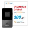 Global Travel Mobile Hotspot Device 4G Pocket Router No Roaming fee Built-in SIM Card No Need Physical Card No Contract 150 Countries Travel Portable WiFi Hotspot 100GB for US view 1