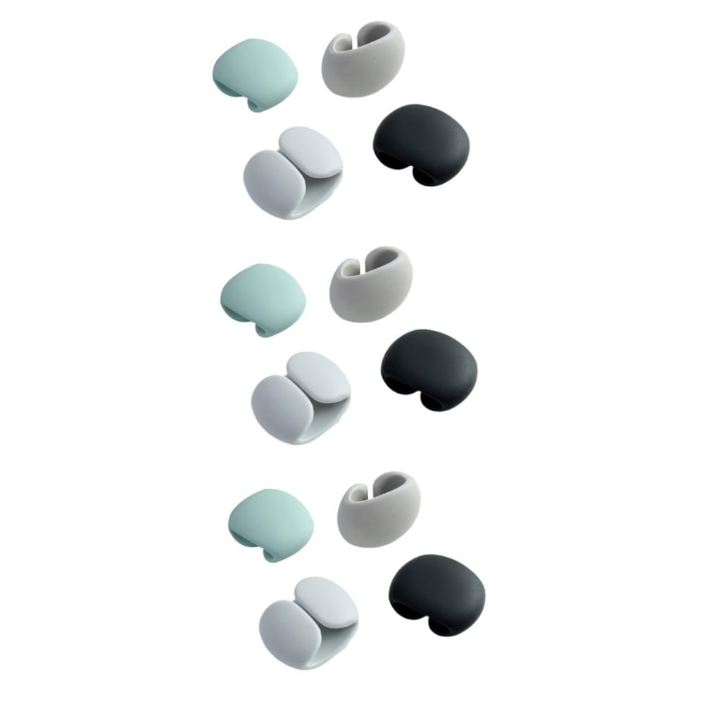 CAXUSD 12pcs Silicone Magnet Cable Winder Earphone Cord Organizer for USB and Headphones Wire Holder for Keeps Cables Tidy and Protected