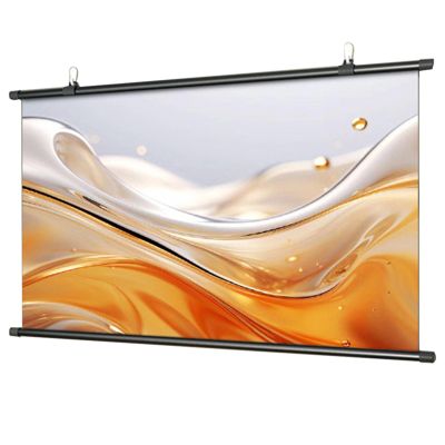 16:9 HD Projector Screen Manual Pull Down, for Home Cinema Theater Presentation Education Outdoor Indoor(60in(138x78cm))