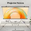 16:9 HD Projector Screen Manual Pull Down, for Home Cinema Theater Presentation Education Outdoor Indoor(60in(138x78cm)) view 2