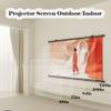 16:9 HD Projector Screen Manual Pull Down, for Home Cinema Theater Presentation Education Outdoor Indoor(60in(138x78cm)) view 4