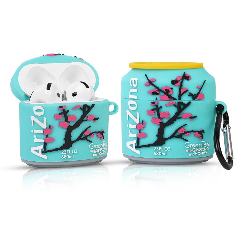 LEWOTE Compatible with Apple Airpods 4 Protective Funny Cute 3D Cartoon Case Cover with Keychain (Arizona)