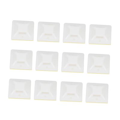 ETHZZLE 500pcs Self-adhesive Cable Tie Mounts for Wire Management Zip Tie Holders Easy to Install White Bases for Organization