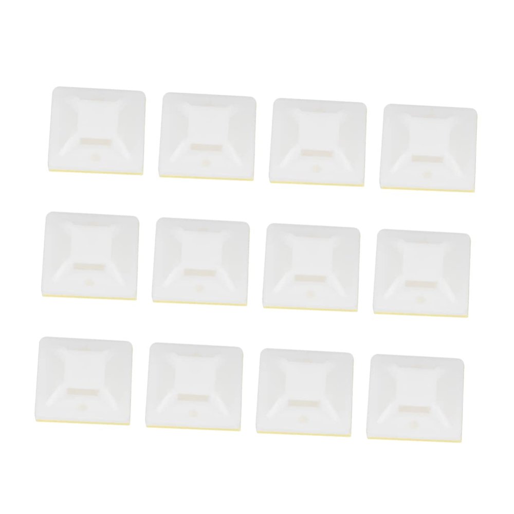 ETHZZLE 500pcs Self-adhesive Cable Tie Mounts for Wire Management Zip Tie Holders Easy to Install White Bases for Organization