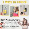 Pothunder Fingerprint Padlock, Smart Padlock, Locker Lock, Fingerprint Lock with APP Unlock, USB Rechargeable, Suitable for Gym Locker, Locker(Lemon Yellow) view 2