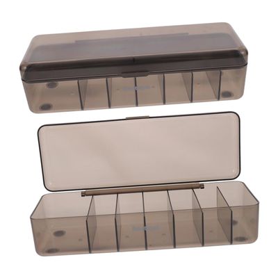 OKUMEYR 2pcs Plastic Cable Storage Box Lid Cord Organizer Case for Electronics Cable Management Box Design