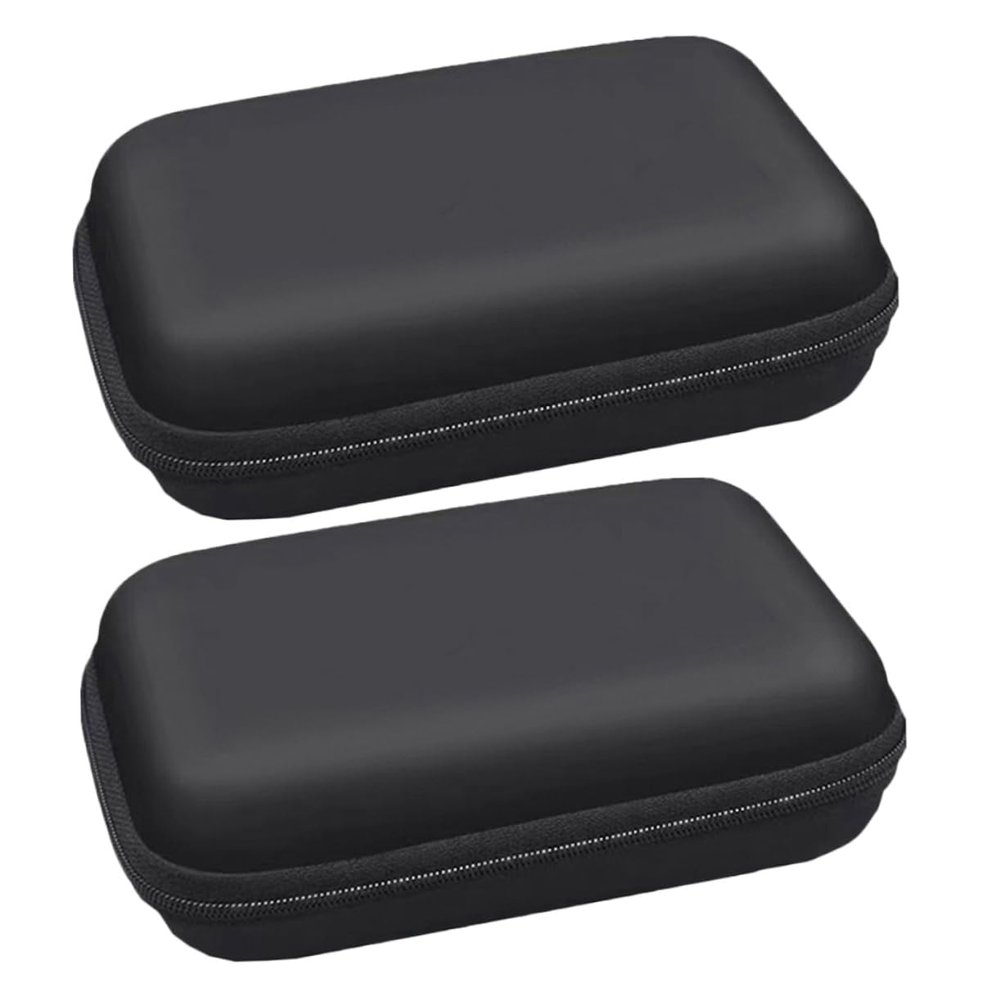 CIYODO 2pcs Eva Case for Digital Accessories and Shockproof Storage Bag for Mobile Hard Disk Cables and Disks Lightweight Carrying Bags Black