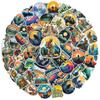 100pcs Hiking Stickers - Outdoor Sticker, Adventure, Camping Waterproof Decals for Water Bottles Laptop Luggage Computer Scrapbooking Teens Adults Girls Funny Party Birthday Decorations view 1