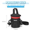 PATIKIL Lens Pouch Case, 3.7" ID x 5.1" H Shockproof Camera Lens Case Bag Thick Protective Neoprene Lens Protective Bag with Strap and Lens Pad for Nikon DSLR Camera Lens, Red/Black view 2