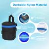 PATIKIL Lens Pouch Case, 4.3" ID x 5.5" H Shockproof Camera Lens Case Bag Thick Protective Neoprene Lens Protective Bag with Strap and Lens Pad for Nikon DSLR Camera Lens, Blue/Black view 3