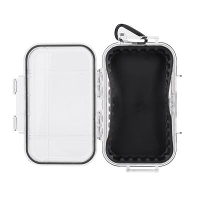 Box Container, Outdoor Survival Shockproof Storage Case Airtight Carry Box Container (Transparent)