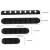 LIFKICH 3pcs Silicone Cord Organizer Clips for Desktop Simple Cable Winder for Household Use Keep Data Tidy and Organized Black view 2