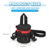 PATIKIL Lens Pouch Case, 3.3" ID x 3.7" H Shockproof Camera Lens Case Bag Thick Protective Neoprene Lens Protective Bag with Strap and Lens Pad for Nikon DSLR Camera Lens, Red/Black view 2