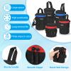 PATIKIL Lens Pouch Case, 3.3" ID x 3.7" H Shockproof Camera Lens Case Bag Thick Protective Neoprene Lens Protective Bag with Strap and Lens Pad for Nikon DSLR Camera Lens, Red/Black view 4