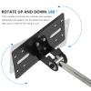 BELLIFFY Adjustable Wall-Mounted Speaker Storage Rack Speaker Stand for Home Theater Systems Space-Saving Audio Shelf for Surround Sound Black SPS view 2