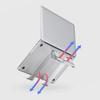 Aluminum Laptop Stand Ventilated Portable for Desk Non-Slip Pads Prevent Overheating view 2
