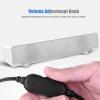 Yosoo Sound, PC Soundbar Portable Soundbar Soundbar Sound for Smart Tv Speakers for Tv with 3.5mm Input Soundbar Music Player Bass Surround Sound Box (White) view 4