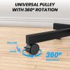Mobile TV Cart for 23-60 Inch LCD LED OLED Flat Curved Screen TVs - Height Adjustable Rolling Floor Stand with Shelf and Locking Wheels - Up to 88lbs, Max VESA 400x400mm, Black view 4