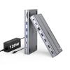 4URPC USB C Docking Station Triple Display with 120W Power Adapter, 3X HDMI, Laptop Docking Station 3 Monitor for Windows, MacBook/Mac mini M4(5 USB, Ethernet, SD/microSD) view 1