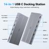 4URPC USB C Docking Station Triple Display with 120W Power Adapter, 3X HDMI, Laptop Docking Station 3 Monitor for Windows, MacBook/Mac mini M4(5 USB, Ethernet, SD/microSD) view 2