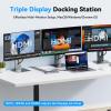 4URPC USB C Docking Station Triple Display with 120W Power Adapter, 3X HDMI, Laptop Docking Station 3 Monitor for Windows, MacBook/Mac mini M4(5 USB, Ethernet, SD/microSD) view 3