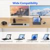 for Microsoft Surface Triple Display Dock - 12-in-1 Pro Docking Station with Dual 4K HDMI+VGA, Power Supply for Surface Pro, Laptop, Book view 4
