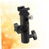 CAXUSD E-Type DSLR Camera Flash Bracket with Umbrella Holder Light Stand Mount for Standard Shoe Flashes and Led Lights Compatible with Nikon and Olympus view 2