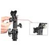 CAXUSD E-Type DSLR Camera Flash Bracket with Umbrella Holder Light Stand Mount for Standard Shoe Flashes and Led Lights Compatible with Nikon and Olympus view 4