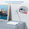 2 Prong Power Strip, VINTAR 2 Prong to 3 Prong Outlet Adapter, 6ft Extension Cord with 6 Outlets & 4 USB(2 USB-C), Two Prong Surge Protector, Flat Polarized Plug Wall Mount for Non-Grounded Outlet view 2