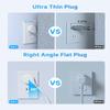2 Prong Power Strip, VINTAR 2 Prong to 3 Prong Outlet Adapter, 6ft Extension Cord with 6 Outlets & 4 USB(2 USB-C), Two Prong Surge Protector, Flat Polarized Plug Wall Mount for Non-Grounded Outlet view 3