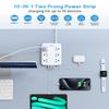 2 Prong Power Strip, VINTAR 2 Prong to 3 Prong Outlet Adapter, 6ft Extension Cord with 6 Outlets & 4 USB(2 USB-C), Two Prong Surge Protector, Flat Polarized Plug Wall Mount for Non-Grounded Outlet view 4