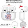 Watefull for Cute AirPods 4 Case 2024 with Keychain Carabiner, Clear AirPods 4 Case Cartoon Anime Pattern Soft Cover with an Ornaments for Boys Girls Women Men (Pink Bear) view 4