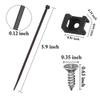 100 Pieces Cable Tie Mount Base Saddle Type Mount Wire Holder, 100 PCS Cable Zip Ties with Self-Locking (150 x 3.5mm) and Deep Thread Pan Head Screws (BLACK view 3