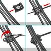 100 Pieces Cable Tie Mount Base Saddle Type Mount Wire Holder, 100 PCS Cable Zip Ties with Self-Locking (150 x 3.5mm) and Deep Thread Pan Head Screws (BLACK view 4