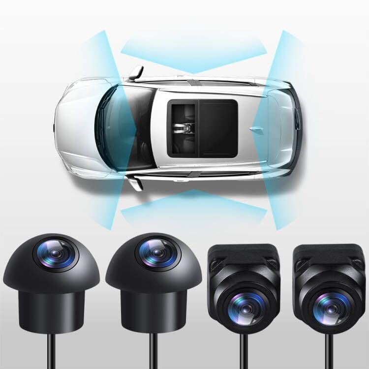 Biorunn 360 Panoramic Camera HD Rear/Front/Left/Right 360 Panoramic Accessories for Car Android Radio Multimedia Player